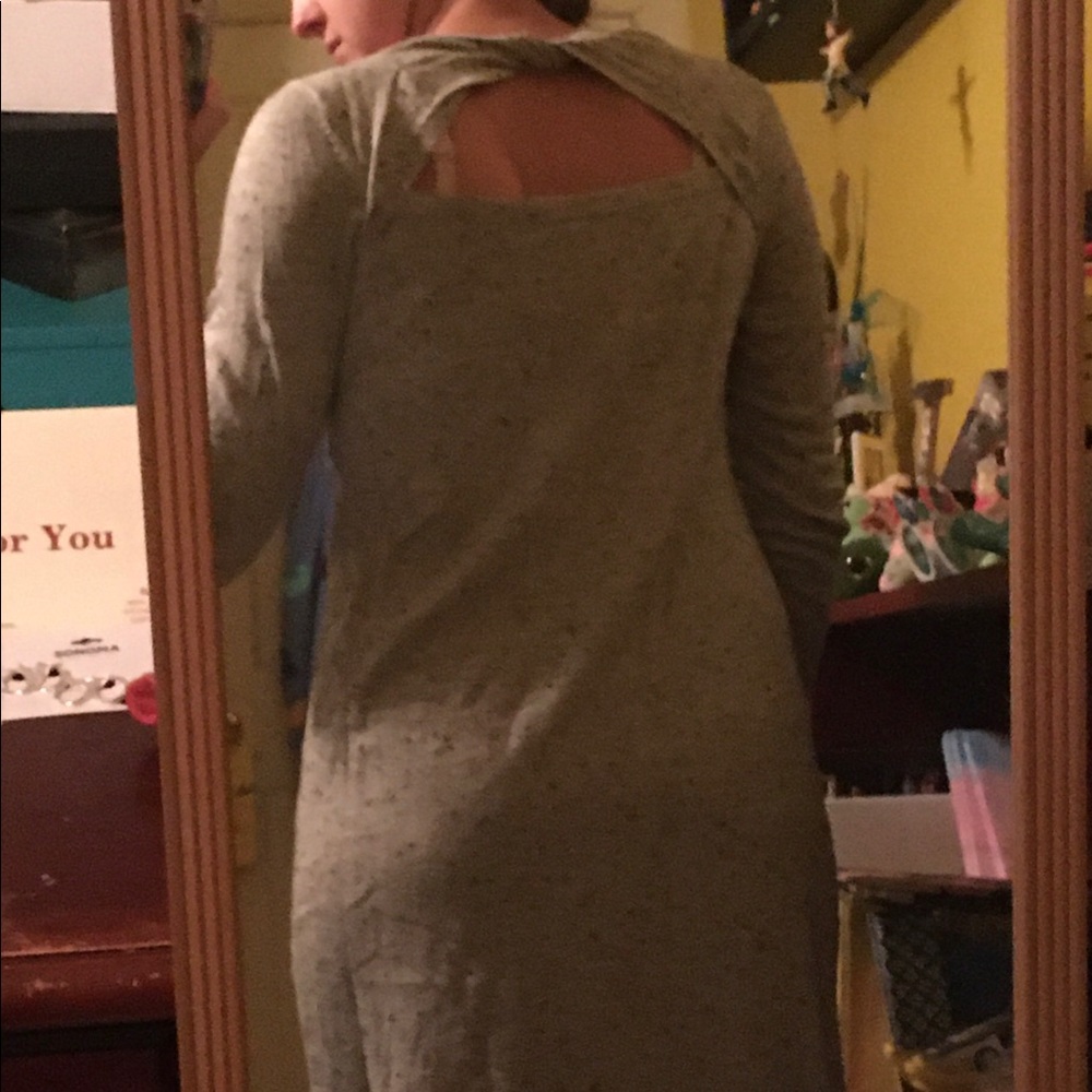 LOFT Grey Sweater Dress - Picture 2 of 5